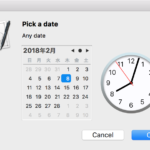 date pickerによる日付選択