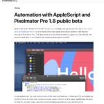 Pixelmator Pro v1.8がAppleScriptに対応予定