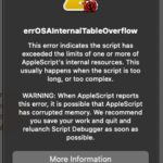 [超危険]macOS 12.3 beta3、errOSAInternalTableOverflow多発